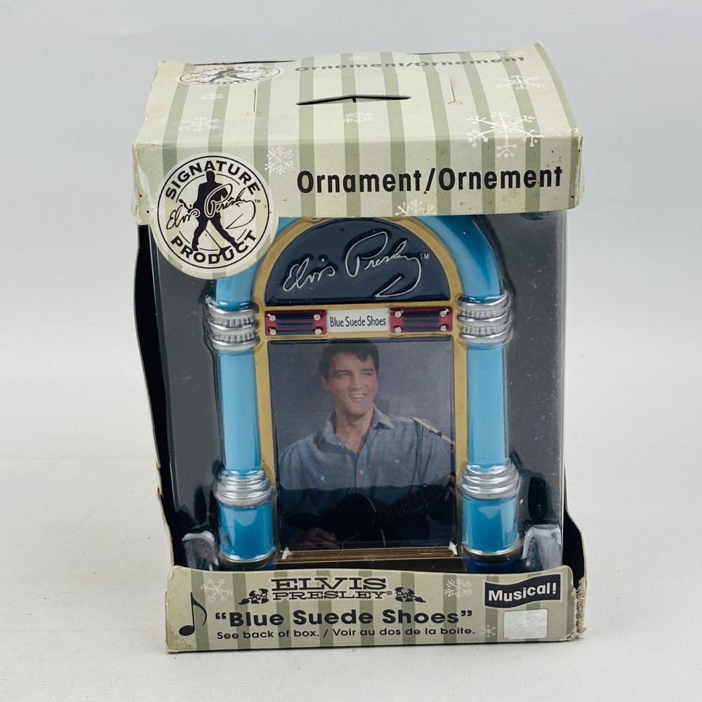 Elvis Presley Blue Suede Shoes Musical Jukebox Ornament American Greetings 2007
